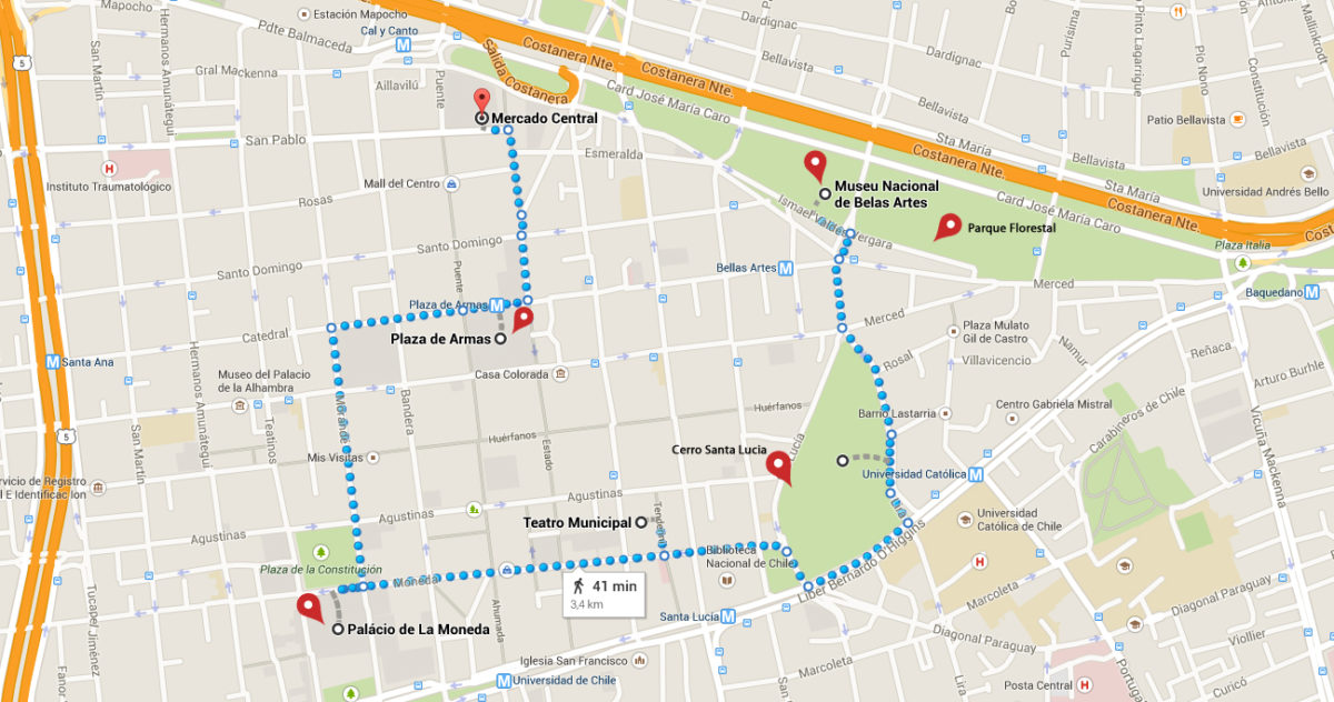 Mapa Santiago 2