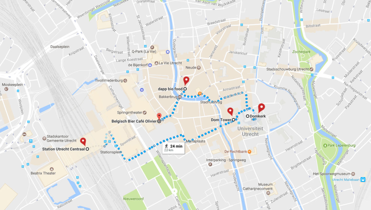 Utrecht mapa centro